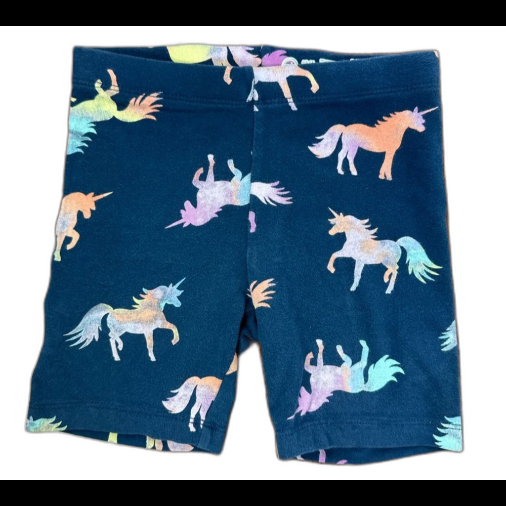 Wonder Nation Girls Shorts Size S(6-6x) Navy with Unicorns